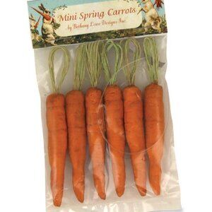 Bethany Lowe Easter Mini Carrot Ornaments Set of 6
